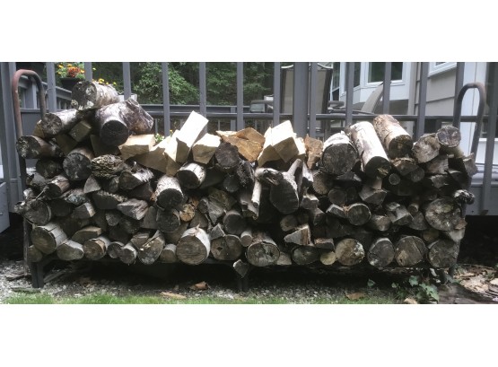 Iron Large Log Holder With Split Fire Wood