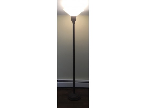 Torch Floor Lamp, Octagon Glass Shade