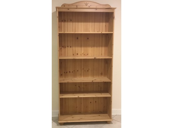 Light Knotty Pine 5 Shelf Bookcase