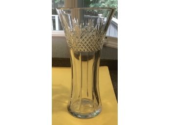 Stunning Diamond Cut Crystal Large Vase