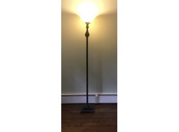 Torch Floor Standing Lamp, Crackle Glass Top