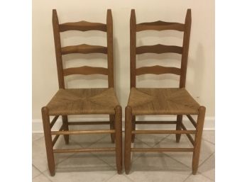 Antique PR. Petite Ladderback Chairs