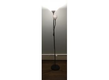 Black Floor Standing Dual Lamp