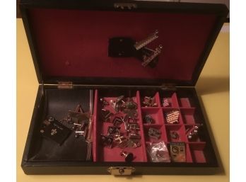 Leather Jewelry Box, Tie Bars, Tie Tacks, Cufflinks (25)