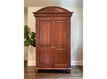 Ethan Allen Wardrobe With Dovetail Drawers And Twisted Molding Detail