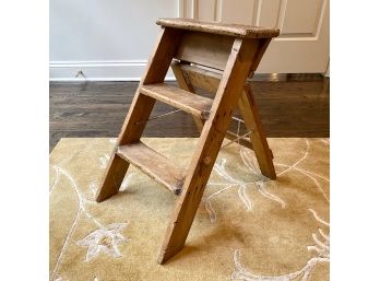 Rustic Vintage Folding Step Ladder