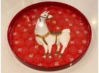 Decorative Printed Alpaca Serving Tray