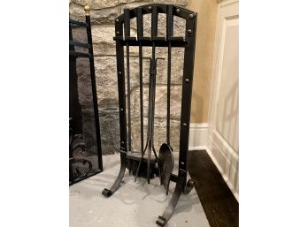Forged Iron Fire Tool Stand Set