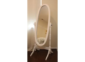 White Adjustable Floor Mirror