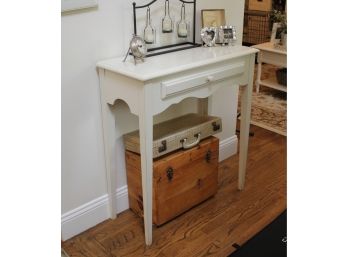 Distressed One Drawer Accent Table