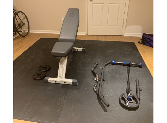 Nautilus Incline Bench With Rubber Mat Flooring