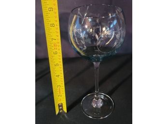 Wine Glasses - Blue Hue And Ivy Pattern.  Made By Lenox