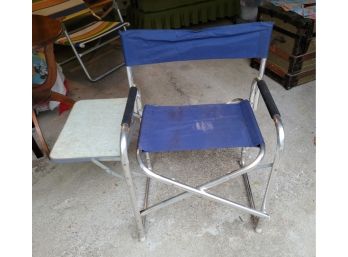 Aluminum Folding Chair With Side Table
