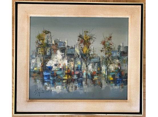 Original Claude Farcy Signed Oil Painting, France, 1969