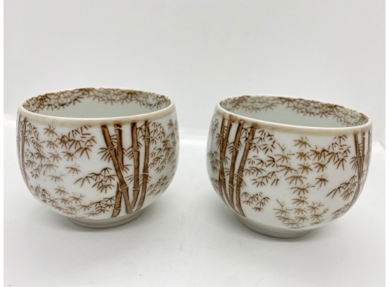 Vintage Asian Pottery Small Bowls