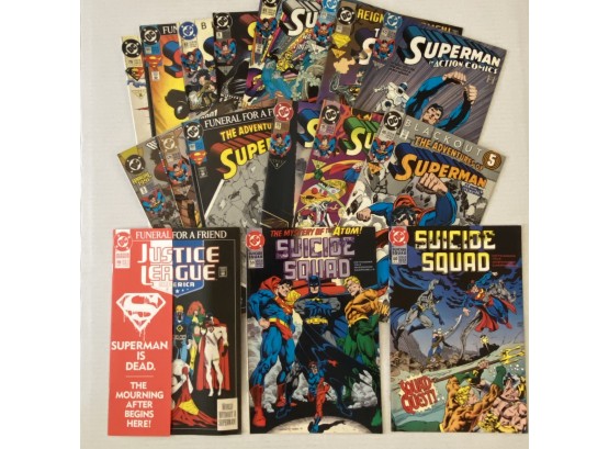 17 Superman, Suicide Squad & Justice League DC Comic Books,  Early 90s