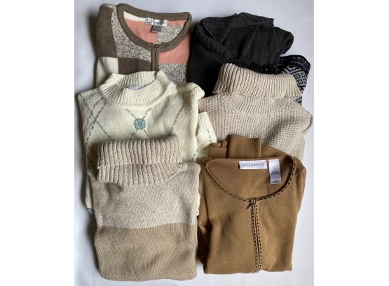 Six New Sweaters: Daisy Fuentes, Jennifer Lopez, Liz Claiborne & More, Some With Tags, XL