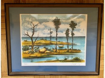 Vintage Roberto Righi Limited Edition Signed Lithograph With COA, Italy