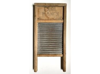 Vintage Dubl Handi Columbus  Co Wood & Metal Washboard