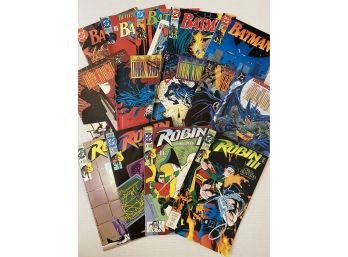 14 Batman, Robin & The Dark Knight DC Comic Books, Early 90s