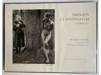 Signed Judy Dater Gallery Exhibition Poster,  Portrait Of Imogen Cunningham,  1979