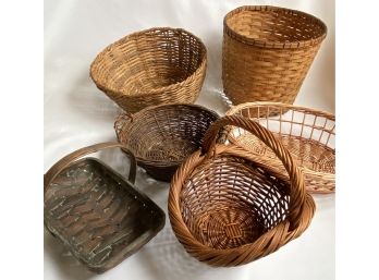 Six Woven Baskets