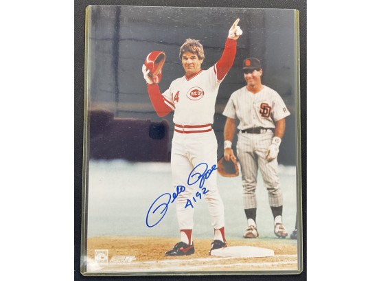 Pete Rose Personally Hand Signed Photo 8x10