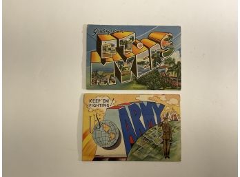 Two WWII Letter Veiw Packs Fort Myers Florida And Camp Blanding Florida