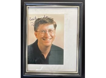 Bill Gates Personally Signed Photo In Frame 5x7