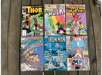 Comic Books - Thor - Hulk - Iron Man -Power Man - Groo & US1 - 6 Books