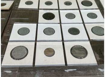 Group Of Worldwide Coins In 2x2s In Sheets Includes Silver