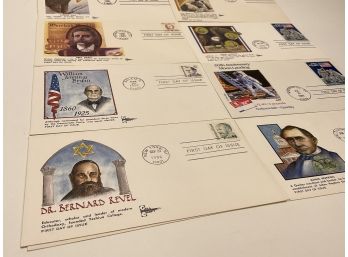 Group Of High Denomination US Stamps On First Day Of Issue Covers