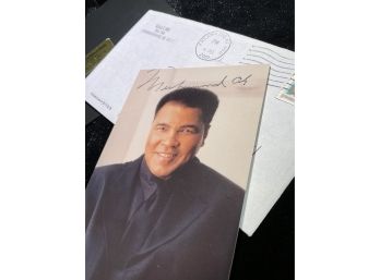 Muhammad Ali Personally Signed Photo With Orignal Letter