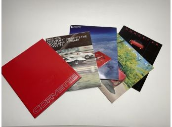 Five Different Years Of Corvette Brochures Including 25th Anniversary