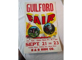 Classic Guilford Fair Color Poster Circa 1990s