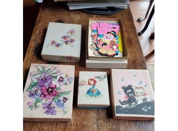 Vintage Greeting Cards In Their Original Colorful 1920s - 1950s Boxes!