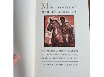 Heritage Book Club Press, New York 1956 Meditations Of Marcus Aurelius With Slip Case