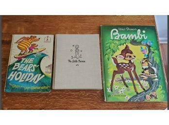 Large 1977 Golden Book - Walt Disneys BAMBI, 1969 Berenstain Bears, The Little Prince '60s