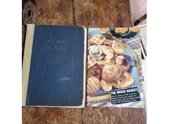 2 Vintage Baking Recipe Books 1929 Anyone Can Bake By Royal Baking Powder & 1943 The Bread Basket Fleischmanns