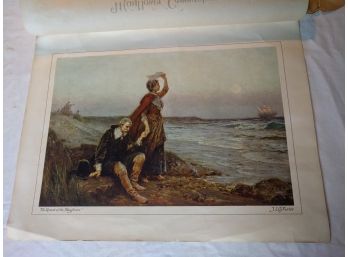 Vintage The Return Of The Mayflower Print, And Mayflower Compact Repro
