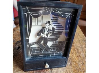 Dancing Charlie Chaplin Music Box / Rings Storage