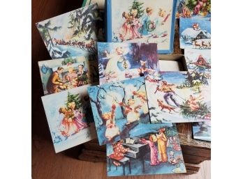 Vintage Holiday Greeting Cards In Their Original Colorful 1920s - 1950s Boxes!