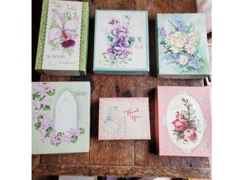Vintage Greeting Cards In Original Colorful 1920s - 1950s Boxes!