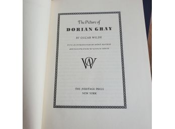 The Heritage Press New York- The Picture Of Dorian Gray By Oscar Wilde With Slip Case