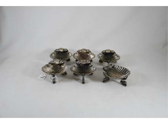6 Pc. Silver Plated Koi Footed Salt Dishes