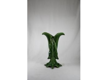Vintage Leaf Ceramic Vase