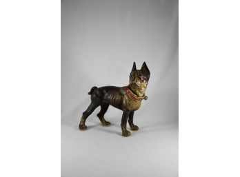 Vintage Boston Terrier Cast Iron Sculpture