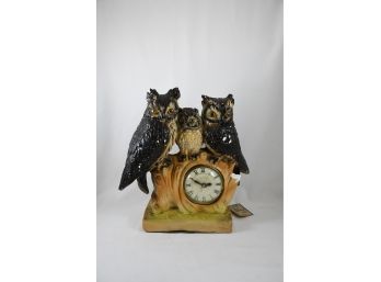 Vintage Lanshire Owl Clock
