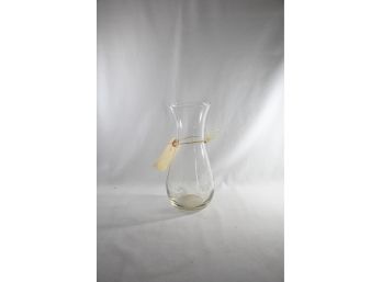 Vintage Etched Glass Vase