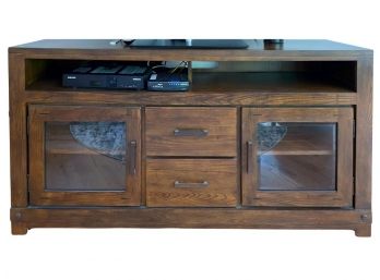 Mission Style Media Entertainment Console Table